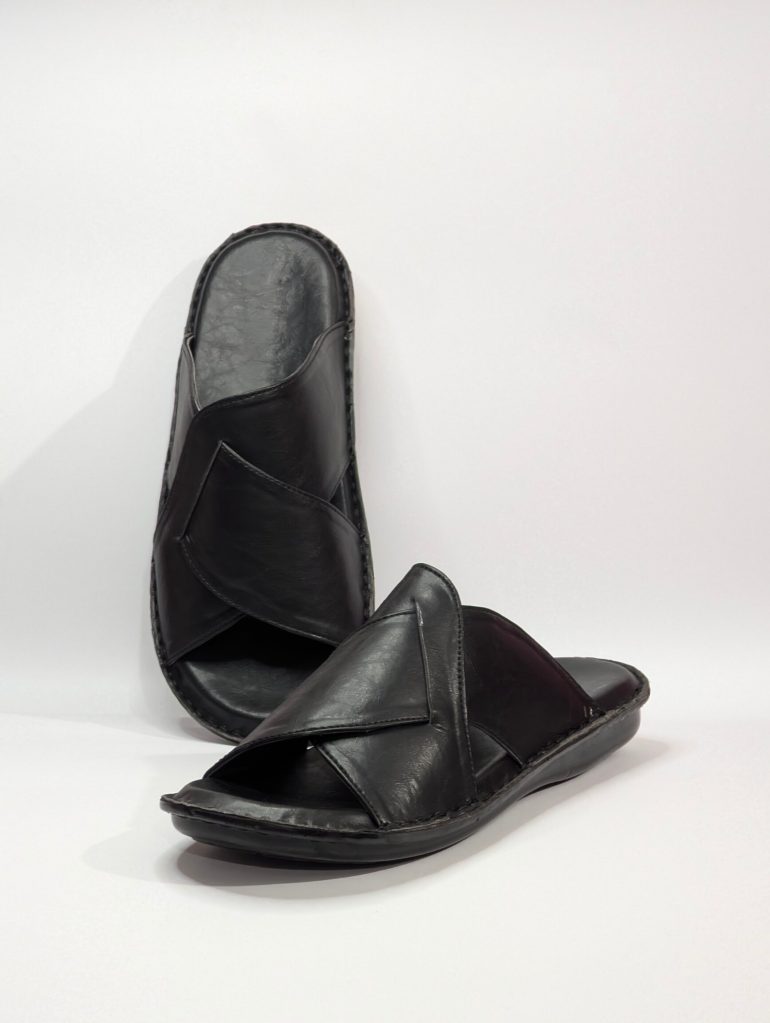 Black - Daily Leather Footwear Chappal
